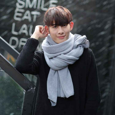 Casual Solid Color Warm And Long Couple Scarf