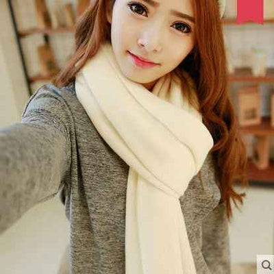 Casual Solid Color Warm And Long Couple Scarf
