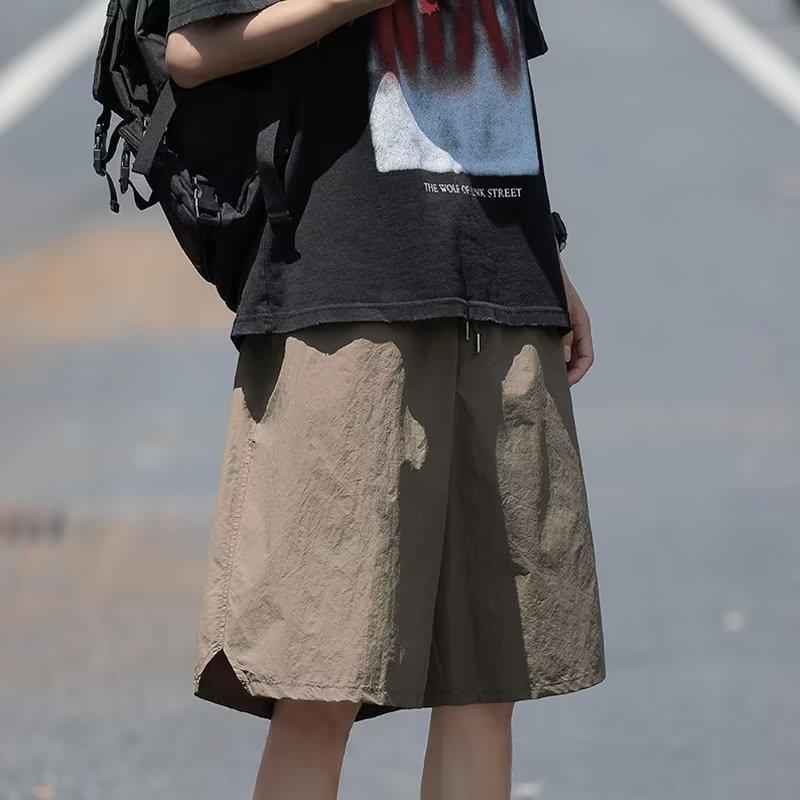 Men's Summer Thin Large Pocket Japanese Magazine Style Wear Fifth Pants