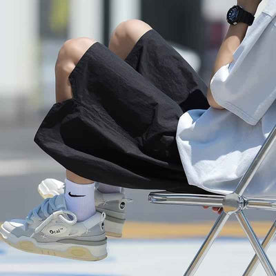 Men's Summer Thin Large Pocket Japanese Magazine Style Wear Fifth Pants