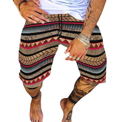 Printed Pants Casual Five-point Pants