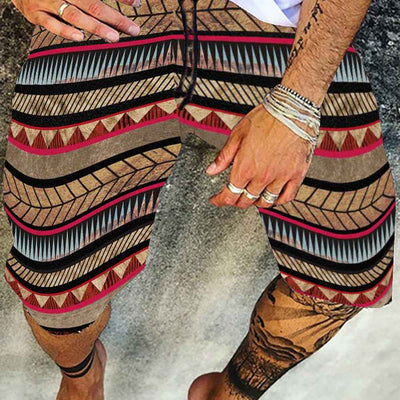 Printed Pants Casual Five-point Pants