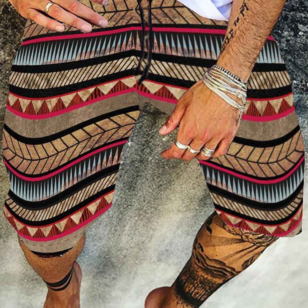 Printed Pants Casual Five-point Pants