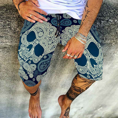 Printed Pants Casual Five-point Pants