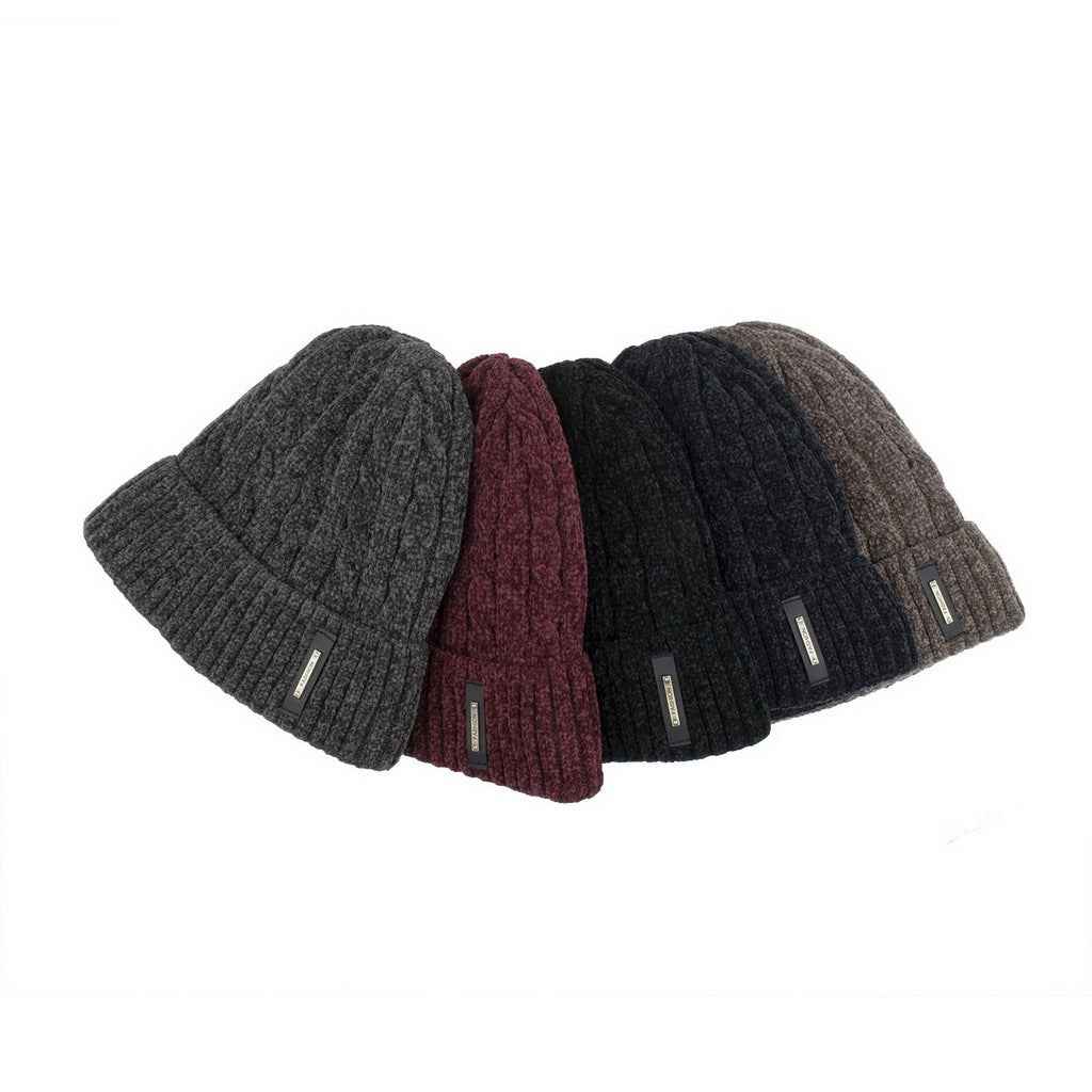 New Fleece Multicolor Chenille Twist Hat