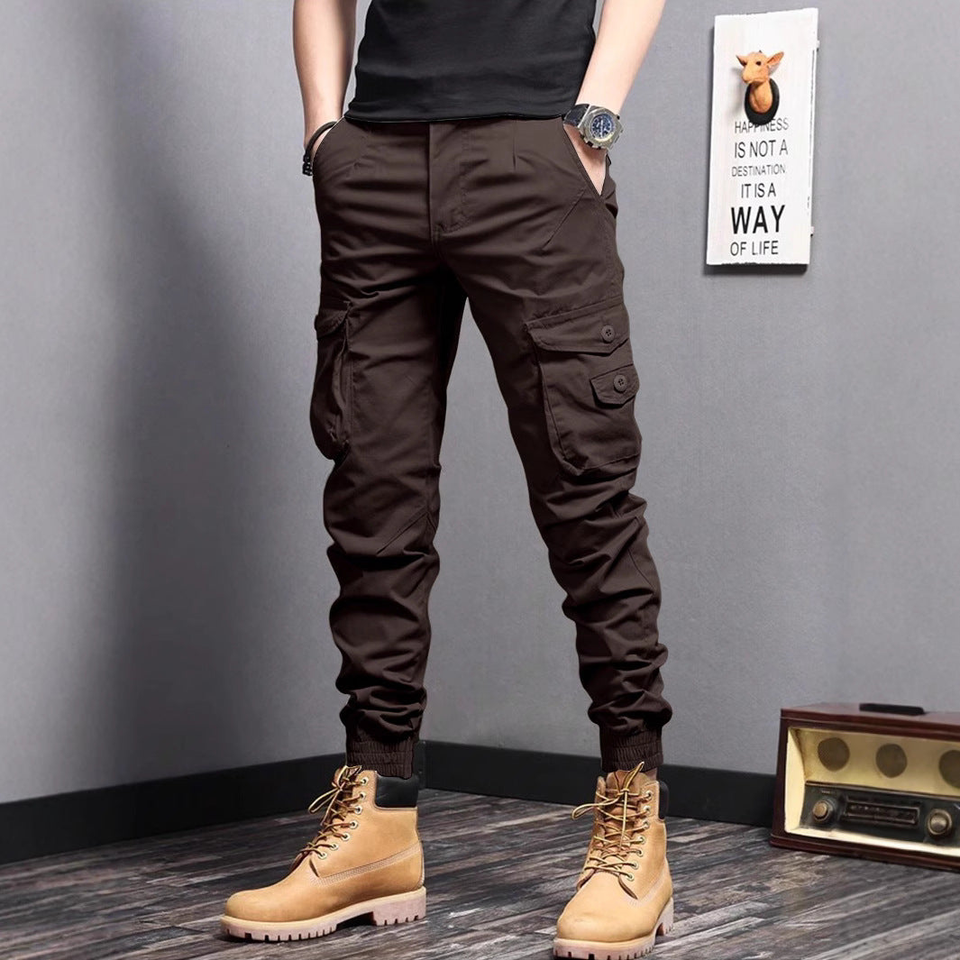 New Summer Casual Drawstring Workwear Pants Men SHOPPORA