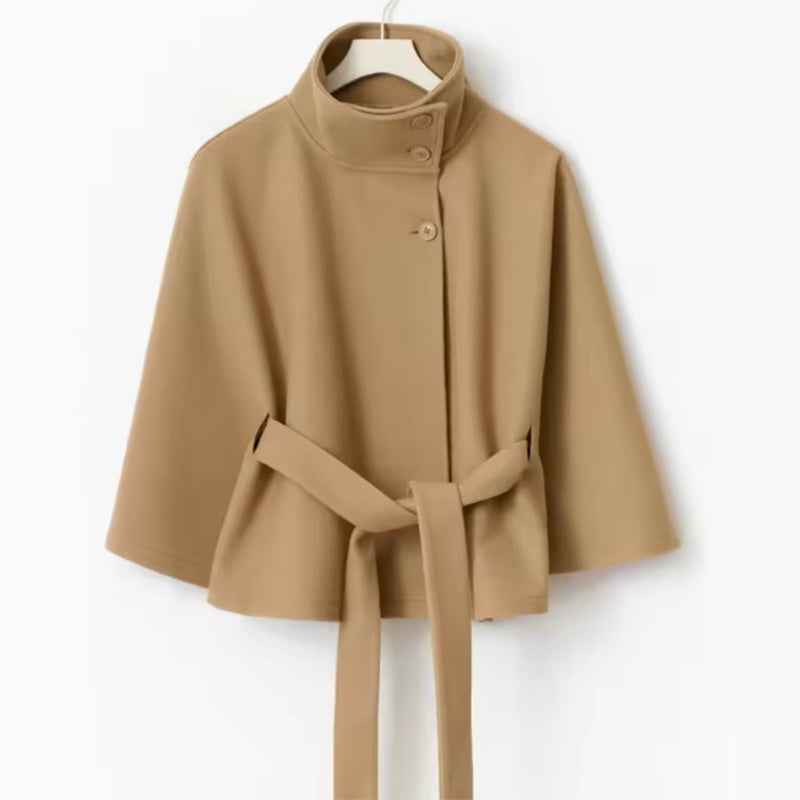 Women's Batwing Sleeve Trench Coat with Belt