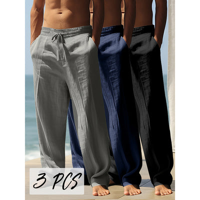 Men's Breathable And Loose Sports Straight Long Pants SHOPPORA