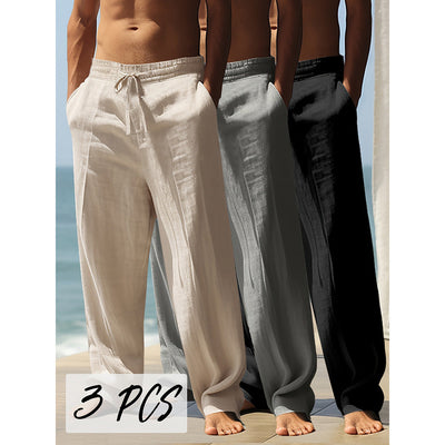 Men's Breathable And Loose Sports Straight Long Pants SHOPPORA