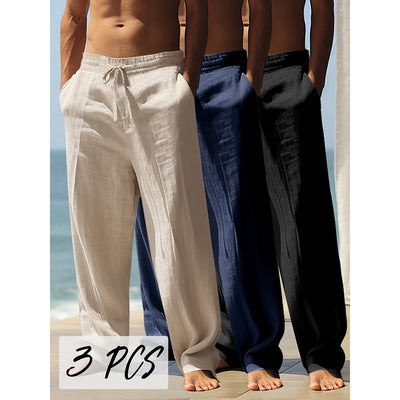 Men's Breathable And Loose Sports Straight Long Pants SHOPPORA