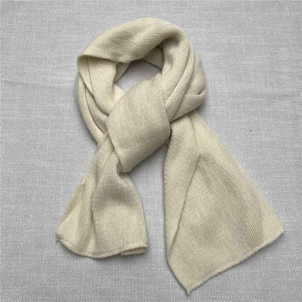 Winter Men's Solid Color Scarf Women's Shawl