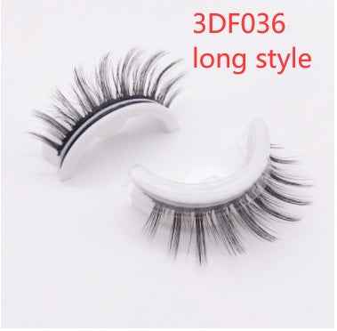 Reusable 3D Mink Lashes Natural False Eyelashes Self Adhesive Fake Glue Free Makeup Eyelash Extension Silk