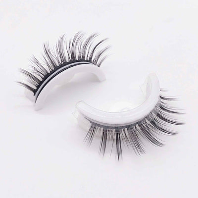 Reusable 3D Mink Lashes Natural False Eyelashes Self Adhesive Fake Glue Free Makeup Eyelash Extension Silk