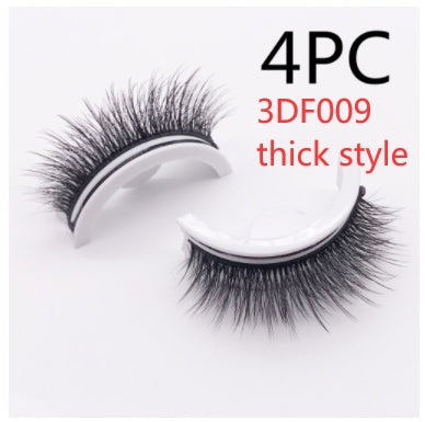 Reusable 3D Mink Lashes Natural False Eyelashes Self Adhesive Fake Glue Free Makeup Eyelash Extension Silk SHOPPORA