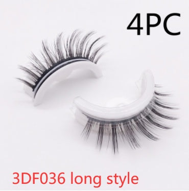 Reusable 3D Mink Lashes Natural False Eyelashes Self Adhesive Fake Glue Free Makeup Eyelash Extension Silk SHOPPORA