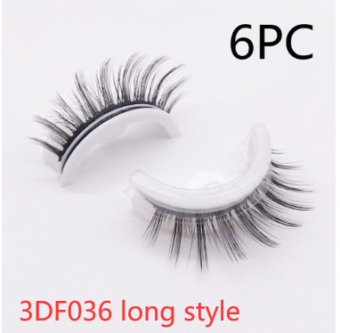Reusable 3D Mink Lashes Natural False Eyelashes Self Adhesive Fake Glue Free Makeup Eyelash Extension Silk SHOPPORA