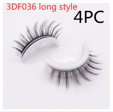 Reusable 3D Mink Lashes Natural False Eyelashes Self Adhesive Fake Glue Free Makeup Eyelash Extension Silk SHOPPORA