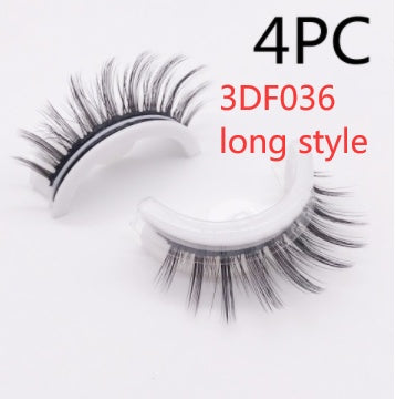 Reusable 3D Mink Lashes Natural False Eyelashes Self Adhesive Fake Glue Free Makeup Eyelash Extension Silk SHOPPORA
