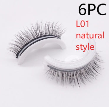 Reusable 3D Mink Lashes Natural False Eyelashes Self Adhesive Fake Glue Free Makeup Eyelash Extension Silk SHOPPORA