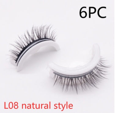 Reusable 3D Mink Lashes Natural False Eyelashes Self Adhesive Fake Glue Free Makeup Eyelash Extension Silk SHOPPORA