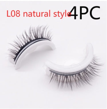Reusable 3D Mink Lashes Natural False Eyelashes Self Adhesive Fake Glue Free Makeup Eyelash Extension Silk SHOPPORA