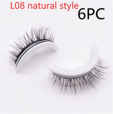 Reusable 3D Mink Lashes Natural False Eyelashes Self Adhesive Fake Glue Free Makeup Eyelash Extension Silk SHOPPORA