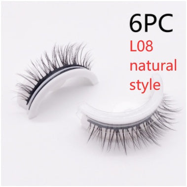 Reusable 3D Mink Lashes Natural False Eyelashes Self Adhesive Fake Glue Free Makeup Eyelash Extension Silk SHOPPORA