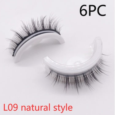 Reusable 3D Mink Lashes Natural False Eyelashes Self Adhesive Fake Glue Free Makeup Eyelash Extension Silk SHOPPORA