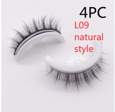 Reusable 3D Mink Lashes Natural False Eyelashes Self Adhesive Fake Glue Free Makeup Eyelash Extension Silk SHOPPORA