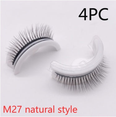 Reusable 3D Mink Lashes Natural False Eyelashes Self Adhesive Fake Glue Free Makeup Eyelash Extension Silk SHOPPORA