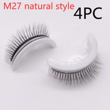 Reusable 3D Mink Lashes Natural False Eyelashes Self Adhesive Fake Glue Free Makeup Eyelash Extension Silk SHOPPORA