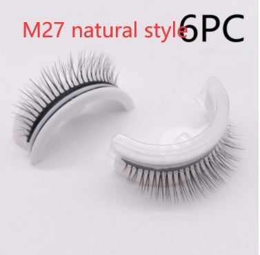 Reusable 3D Mink Lashes Natural False Eyelashes Self Adhesive Fake Glue Free Makeup Eyelash Extension Silk SHOPPORA