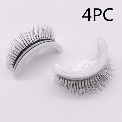 Reusable 3D Mink Lashes Natural False Eyelashes Self Adhesive Fake Glue Free Makeup Eyelash Extension Silk SHOPPORA