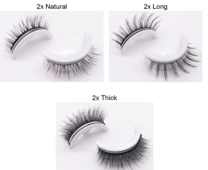 Reusable 3D Mink Lashes Natural False Eyelashes Self Adhesive Fake Glue Free Makeup Eyelash Extension Silk SHOPPORA