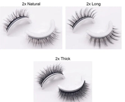 Reusable 3D Mink Lashes Natural False Eyelashes Self Adhesive Fake Glue Free Makeup Eyelash Extension Silk SHOPPORA