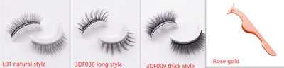 Reusable 3D Mink Lashes Natural False Eyelashes Self Adhesive Fake Glue Free Makeup Eyelash Extension Silk SHOPPORA