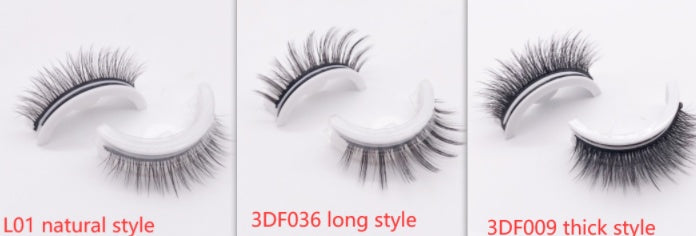 Reusable 3D Mink Lashes Natural False Eyelashes Self Adhesive Fake Glue Free Makeup Eyelash Extension Silk SHOPPORA