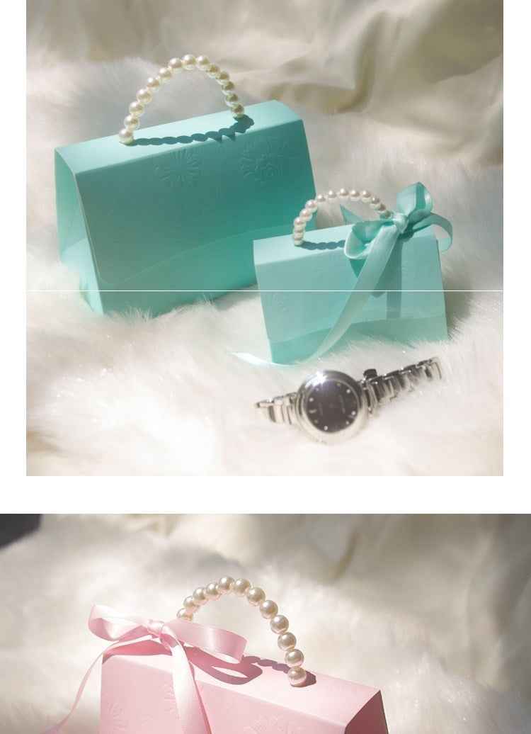 European Style Wedding Banquet Candy Box Wedding Banquet Supplies Bridesmaid Hand Gift Portable Small Paper Box Candy Box Gift Box