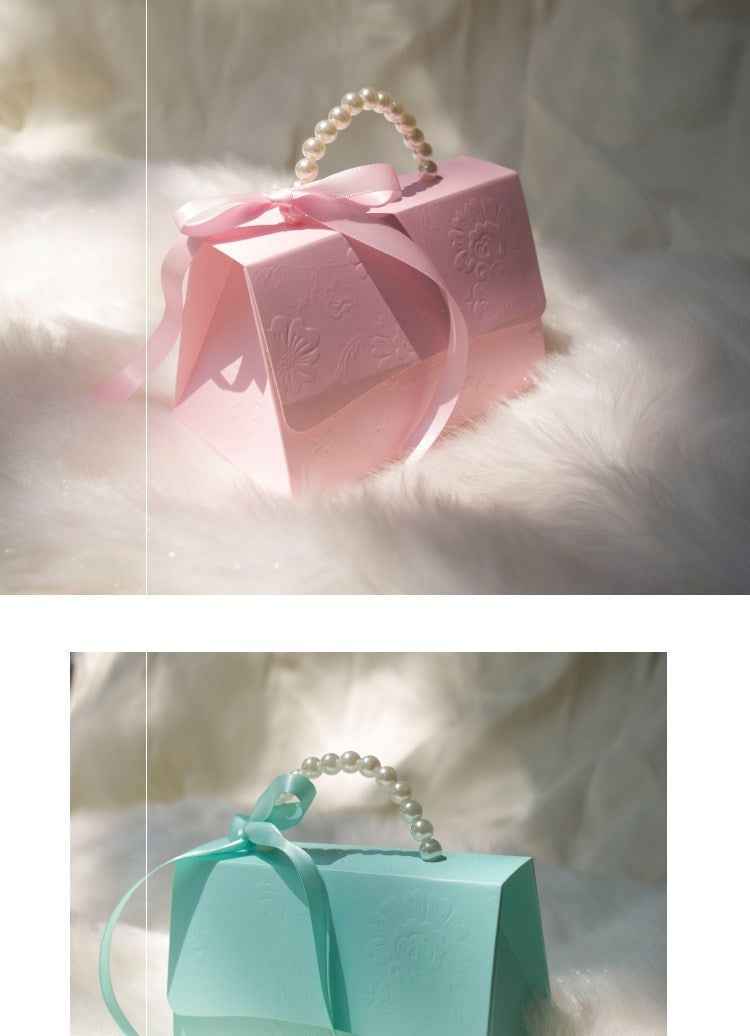 European Style Wedding Banquet Candy Box Wedding Banquet Supplies Bridesmaid Hand Gift Portable Small Paper Box Candy Box Gift Box