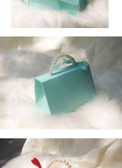 European Style Wedding Banquet Candy Box Wedding Banquet Supplies Bridesmaid Hand Gift Portable Small Paper Box Candy Box Gift Box