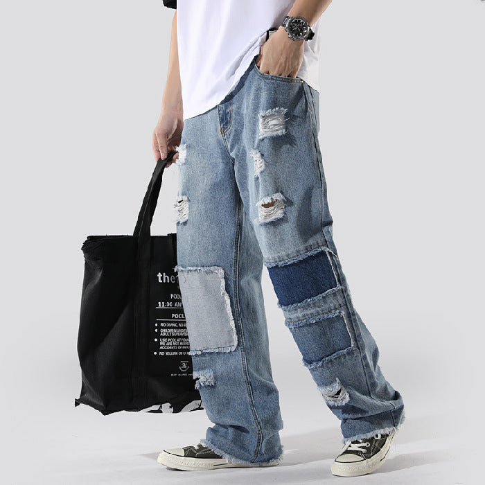 Ins French Overalls Men's Baggy Daddy Pants SHOPPORA
