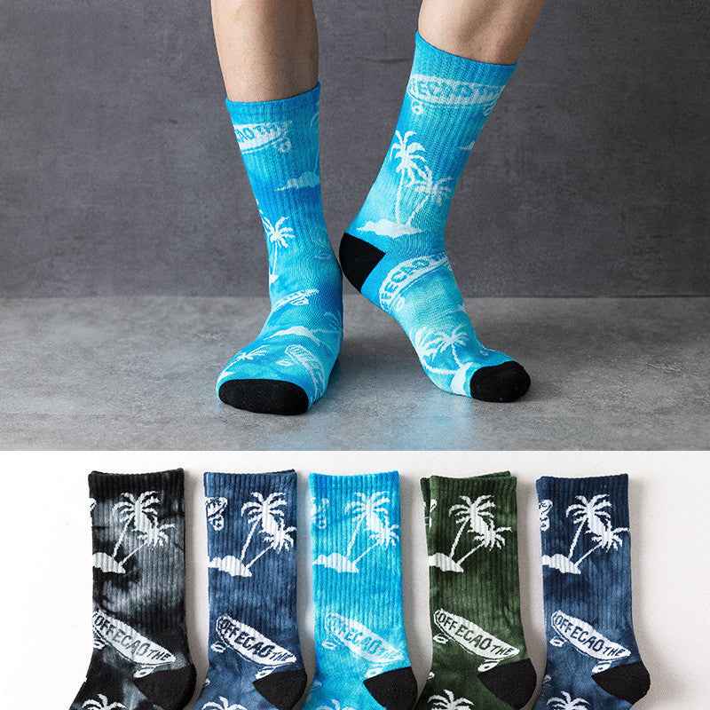 Men's Tube Socks Autumn And Winter Towel Bottom Skateboard Thickened Maple Tide Basketball Socks