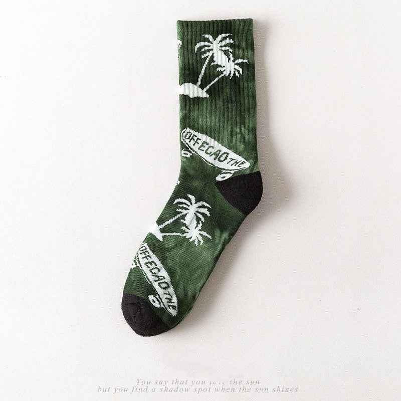 Men's Tube Socks Autumn And Winter Towel Bottom Skateboard Thickened Maple Tide Basketball Socks