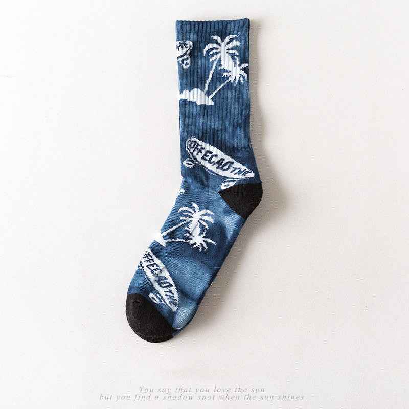 Men's Tube Socks Autumn And Winter Towel Bottom Skateboard Thickened Maple Tide Basketball Socks