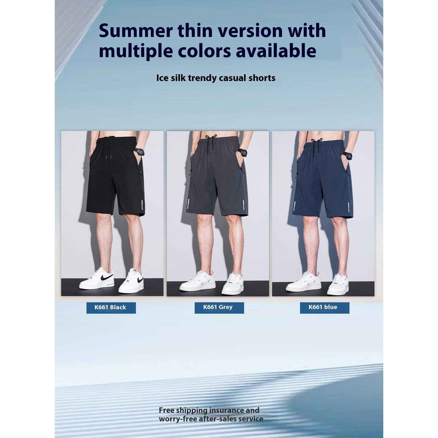 Thin Ice Silk Quick-drying Running Fitness Men's Sports Shorts