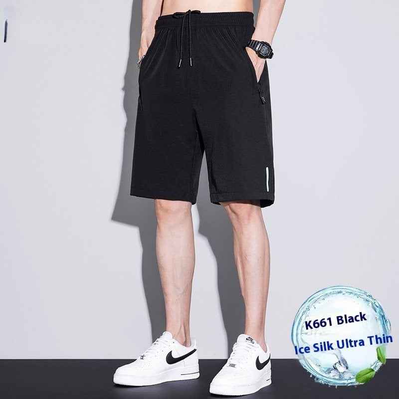 Thin Ice Silk Quick-drying Running Fitness Men's Sports Shorts