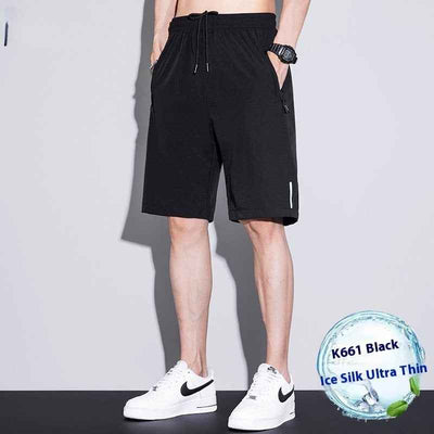 Thin Ice Silk Quick-drying Running Fitness Men's Sports Shorts