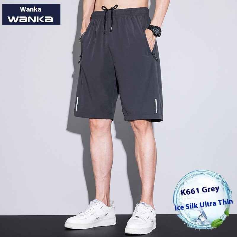 Thin Ice Silk Quick-drying Running Fitness Men's Sports Shorts