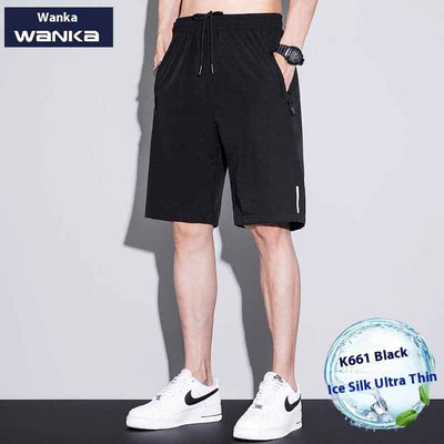 Thin Ice Silk Quick-drying Running Fitness Men's Sports Shorts