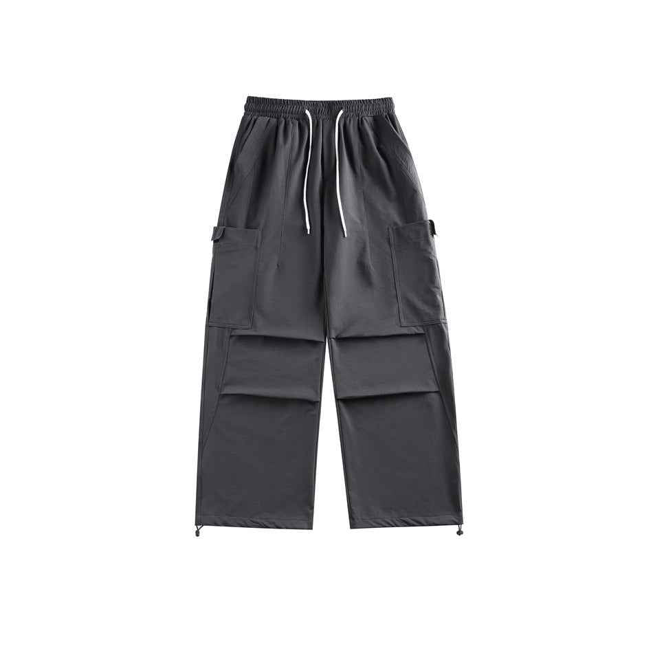 Casual Straight-leg Loose Cargo Pants Male